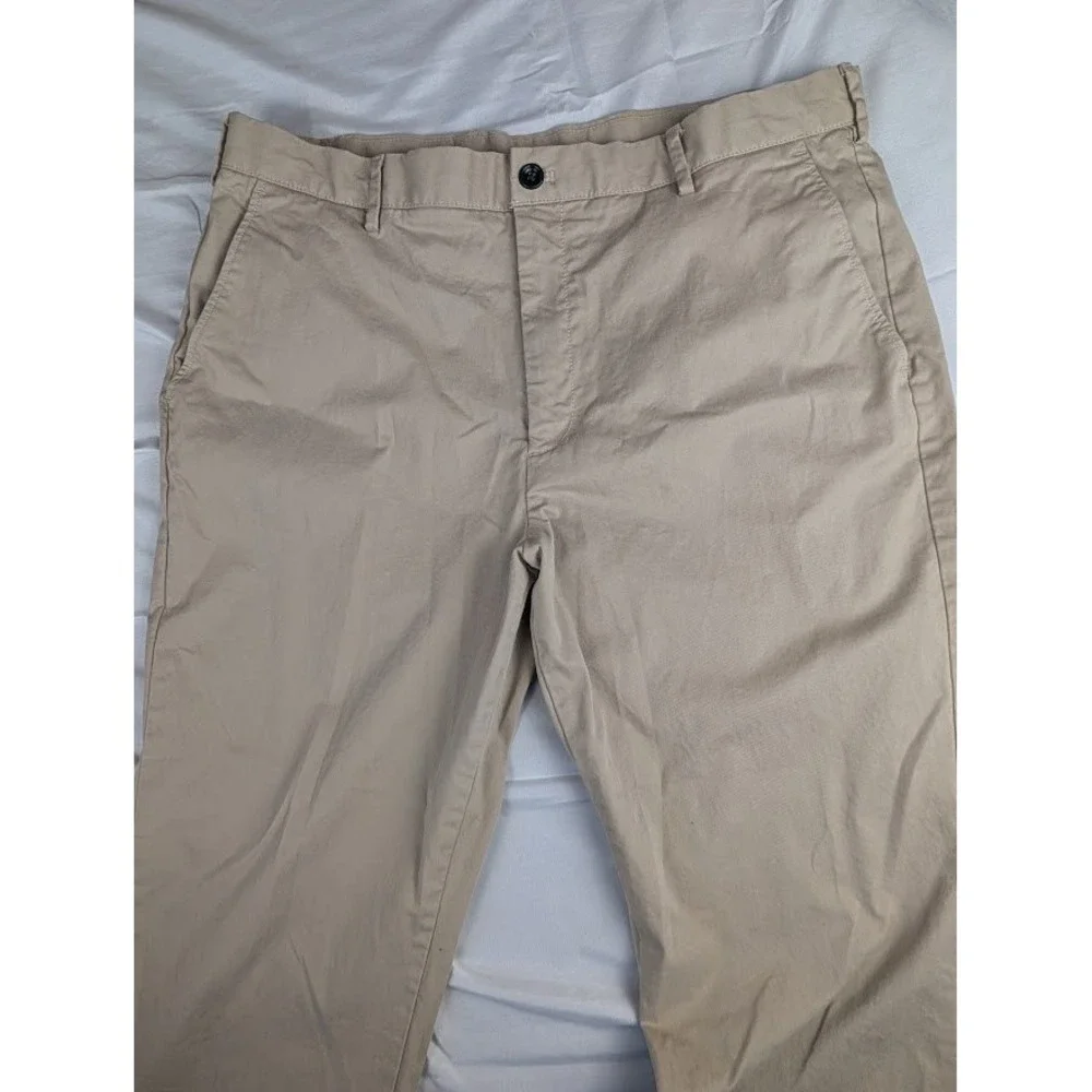 Charles Tyrwhitt Classic Fit Chinos Pants Men's 38W 34L Tan Khaki Cotton